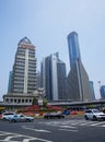 Office buildings in the Lujiazui financial center in Pudong, Shanghai.